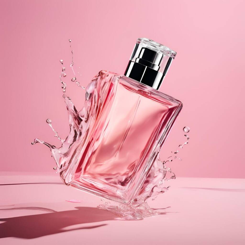 pink perfume bottle